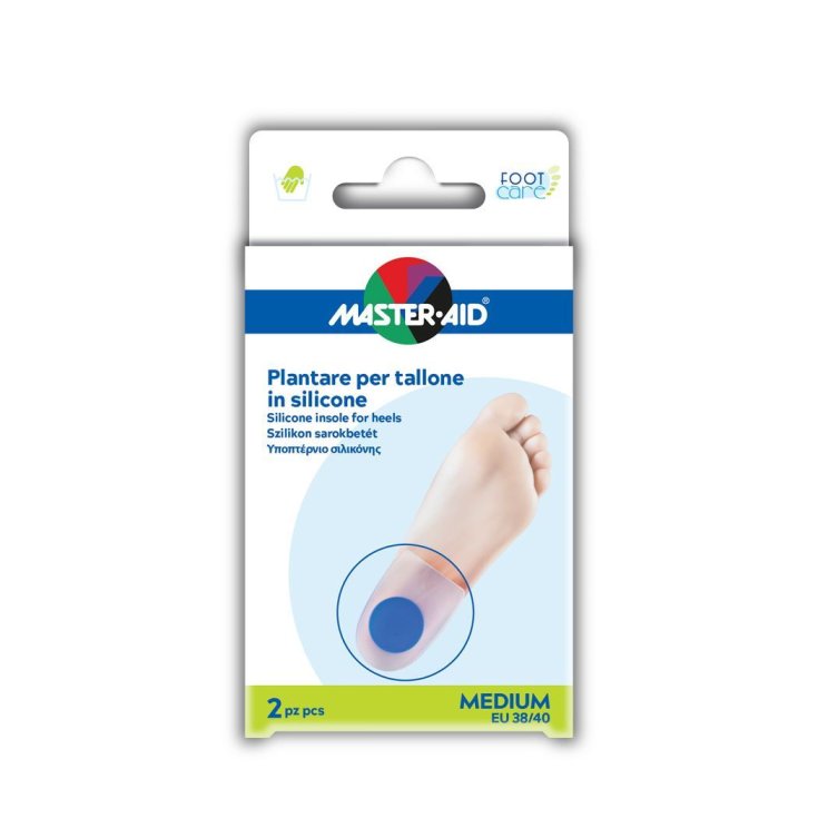 Master-Aid&reg; Foot Care Plantare Per Tallone In Silicone Misura Medium 2 Pezzi