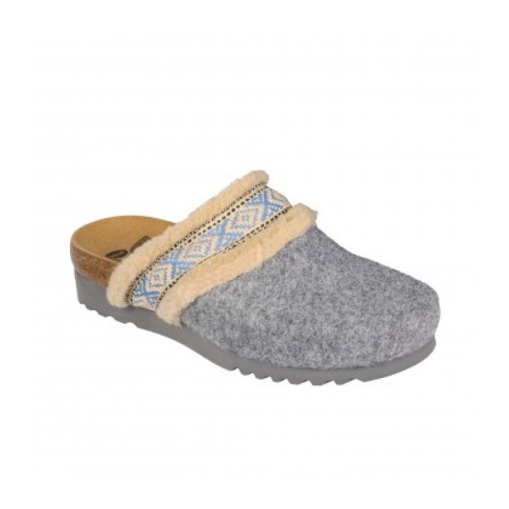 Dr. Scholl&reg; Maya Calzatura Donna In Feltro Pelliccia Sintetica E Rafia Colore Grey Misura 38