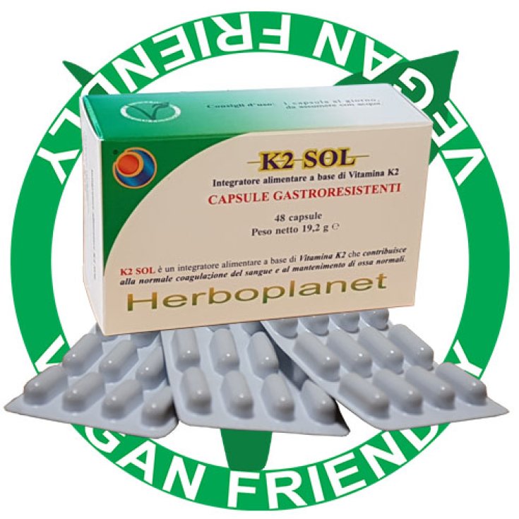 Herboplanet K2 Sol Integratore Alimentare 48 Capsule