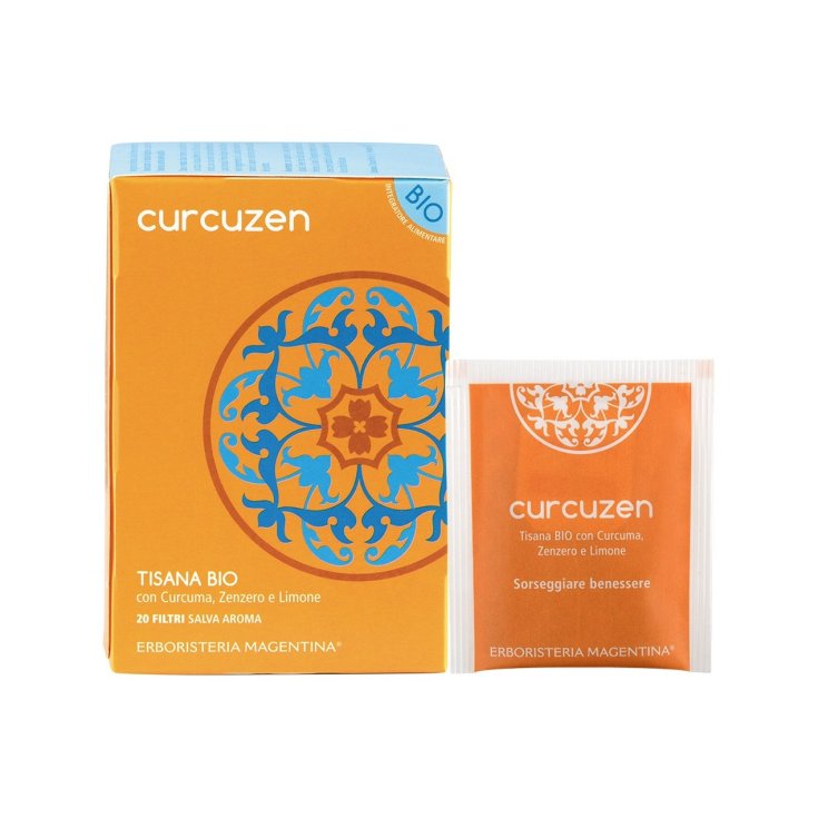 Erboristeria Magentina&reg; Curcuzen Tisana BIO Con Curcuma, Zenzero E Limone 20 Filtri