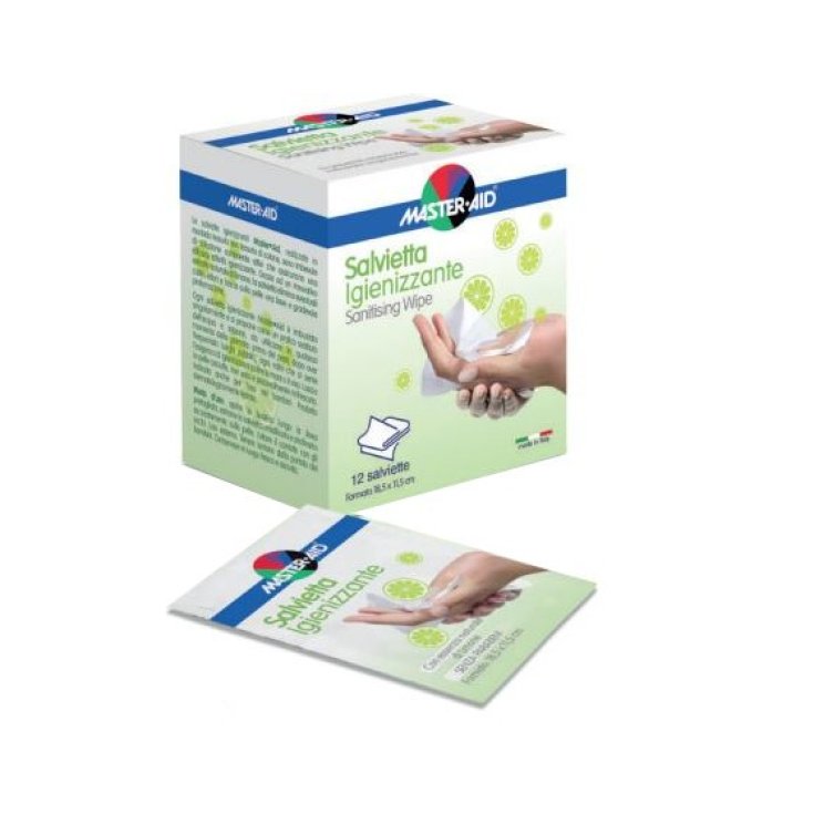 Master-Aid&reg; Salvietta Igienizzante In Tessuto Non Tessuto Di Cotone 12 Pezzi