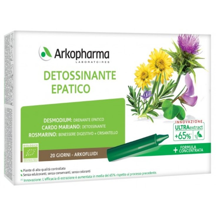Arkofluidi Us Detossinante Integratore Alimentare 20 Fiale