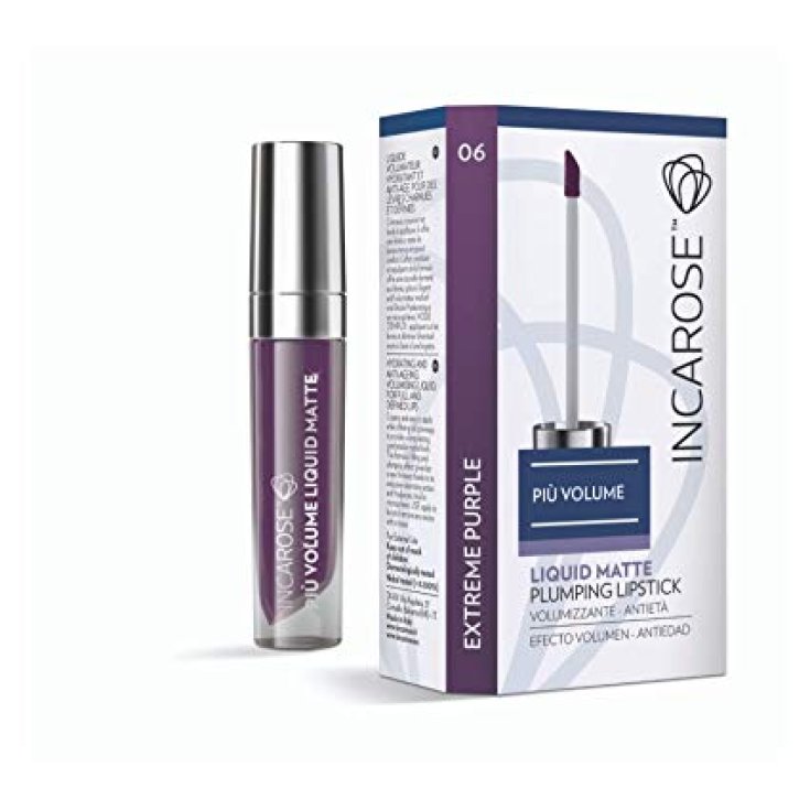 IncaRose Piu' Volume Liquid Matte Plumping Lipstick Volumizzante Anti-Et&agrave; Colore 06 Extreme Purple