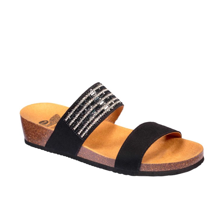 Scholl&reg; Daphne Calzatura Donna Microfibra+Strass Plantare Bioprint&reg; Colore Nero Misura 36