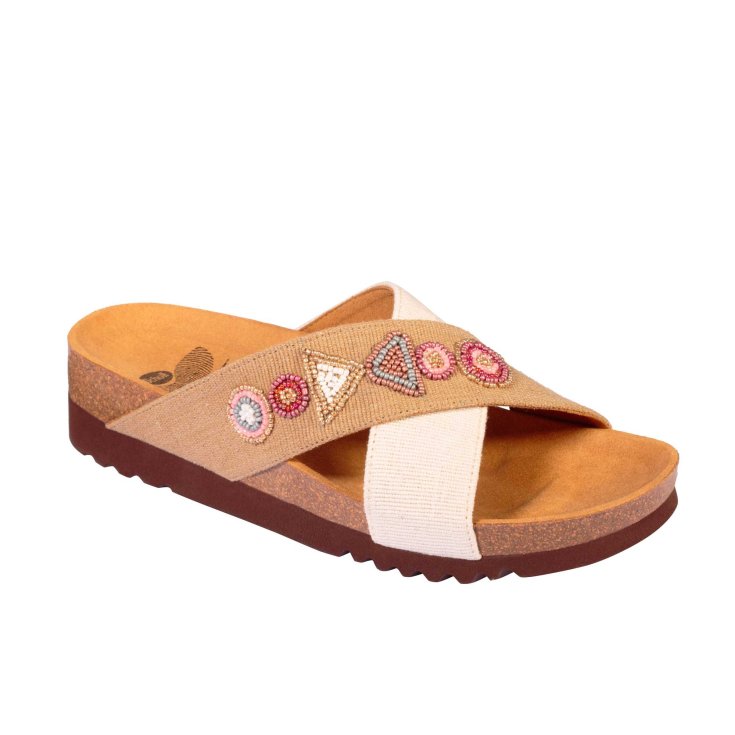 Scholl&reg; La Serena Calzatura Donna Tessuto+Ornamento Plantare Bioprint&reg; Colore Marrone Misura 39