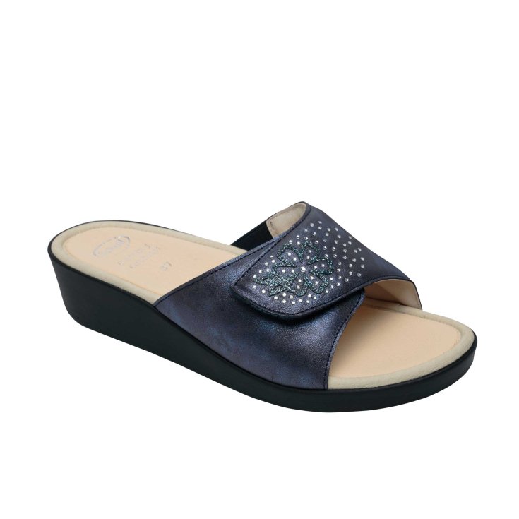 Scholl&reg; Ledel Calzatura Donna Sintetico+Strass Plantare Memory Cushion&reg; Colore Navy Misura 41