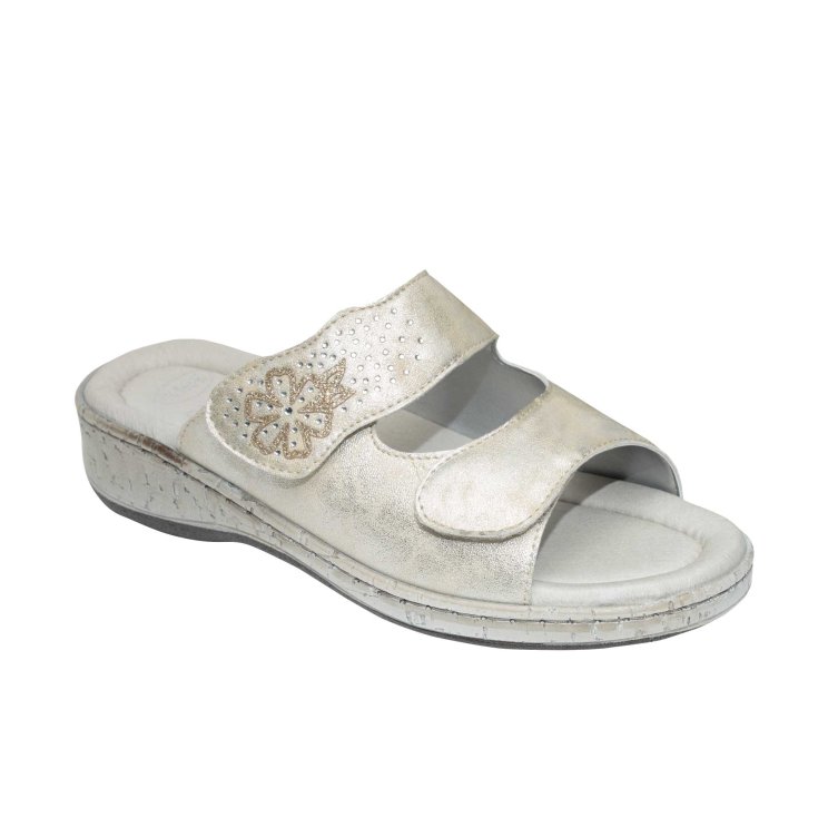 Scholl&reg; Matilda Calzatura Donna Laminato+Strass Plantare Memory Cushion&reg; Colore Avorio Misura 40