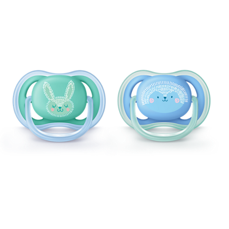 Philips Avent Succhietto Ultra Air Little Friends Boy 6-18m 2 Pezzi Scf344/22