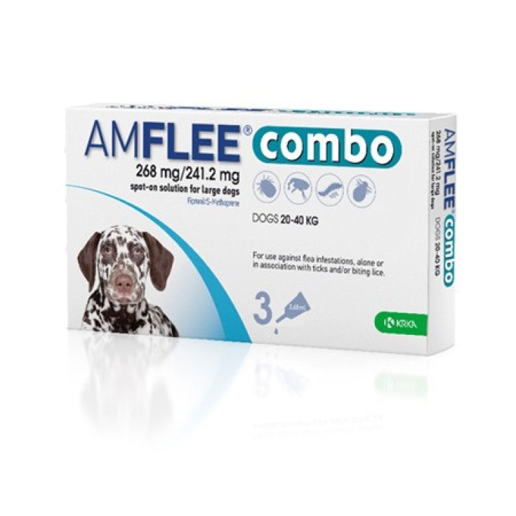 AMFLEE&reg; Combo 268mg/241,2mg Cani (20-40Kg) KRKA 3 Pipette