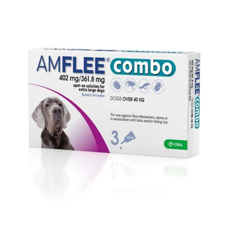 AMFLEE&reg; Combo 402mg/361,8mg Cani (+40Kg) KRKA 3 Pipette