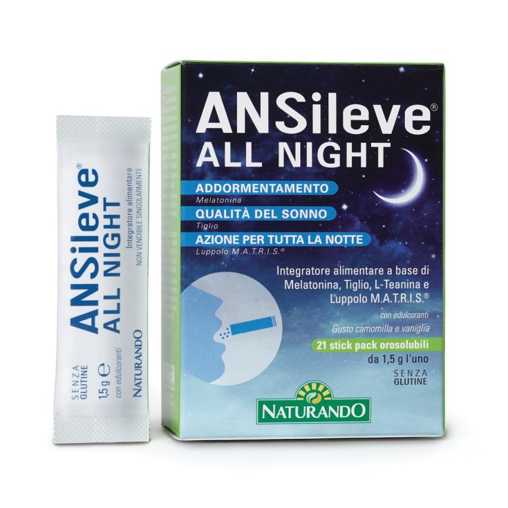 ANSileve&reg; ALL NIGHT NATURANDO 21 Stick Pack