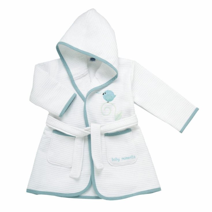 Accappatoio Piquet Tenero Uccellino Azzurro 12m+ Chicco&reg;