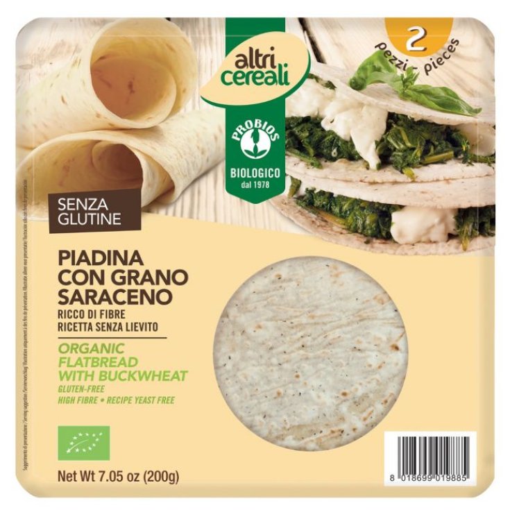 Altri Cereali Piadina Con Grano Saraceno Probios 2x100g
