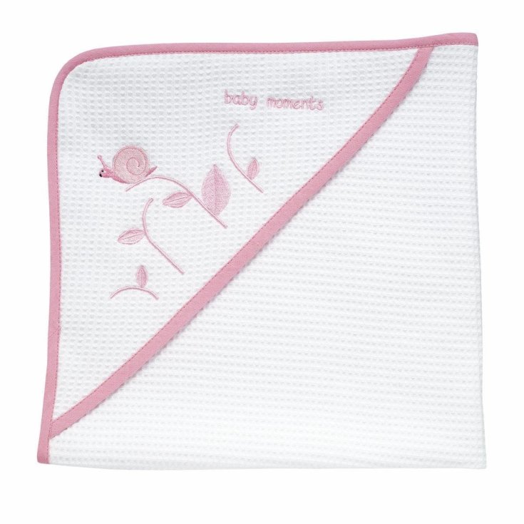 Asciugamano Neonato Piquet Tenera Lumachina Rosa 0m+ Chicco&reg;