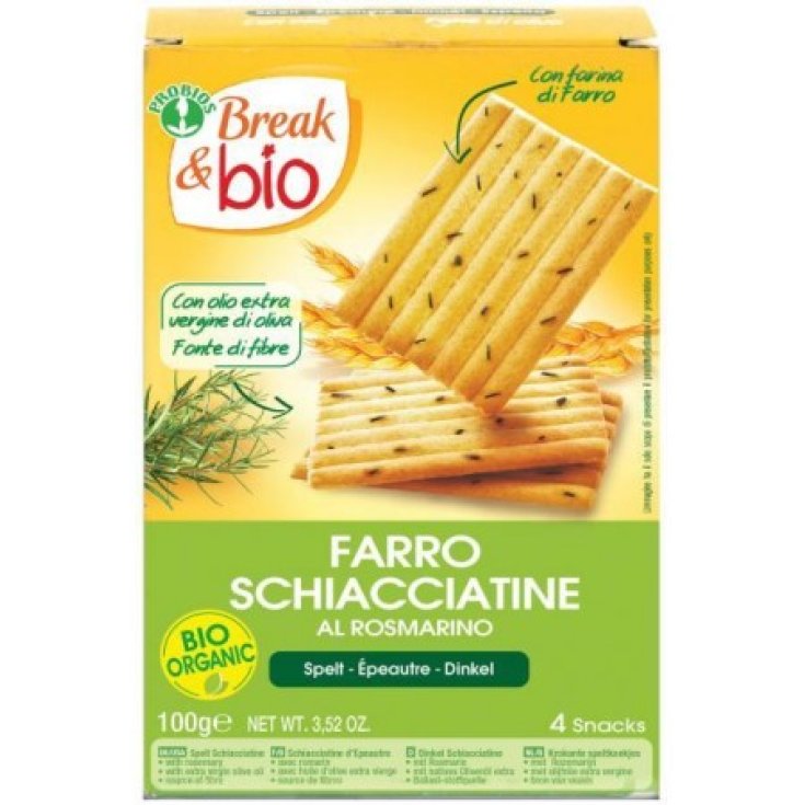 Break&Bio Schiacciatine Di Farro Al Rosmarino Probios 100g