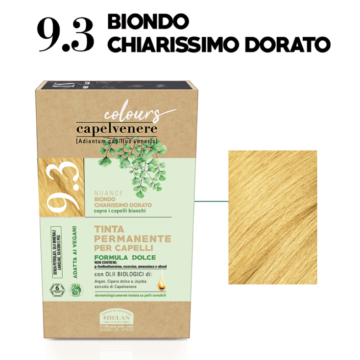 Capelvenere Colours Tinta Capelli 9,3 Biondo Chiarissimo Dorato Helan