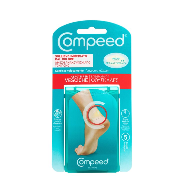 Cerotti Per Vesciche Formato Medio Compeed&reg; 5 Pezzi