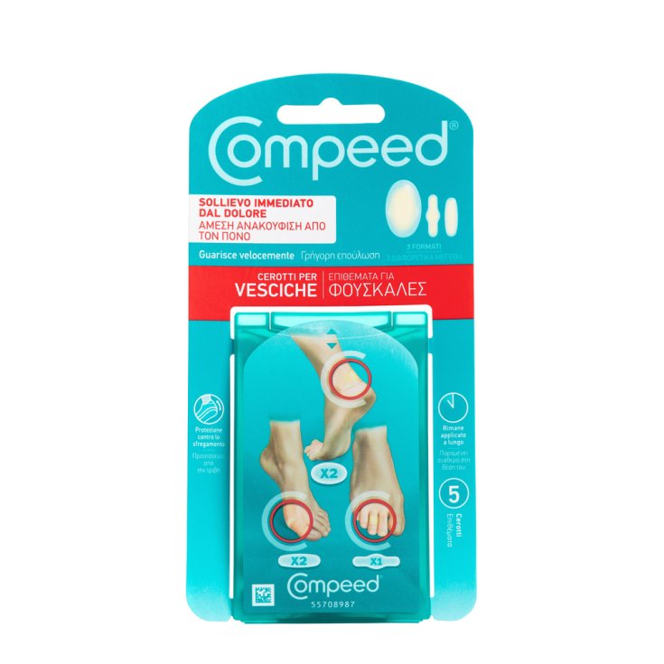 Cerotti Per Vesciche Formato Misto Compeed&reg; 5 Pezzi