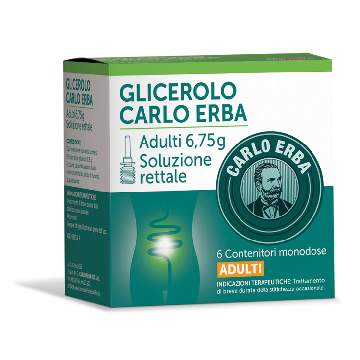 Glicerolo Carlo Erba Adulti Soluzione Rettale 6 Contenitori Monodose