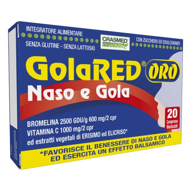 GolaRED&reg; ORO Naso e Gola CRASMED&reg; 20 Compresse