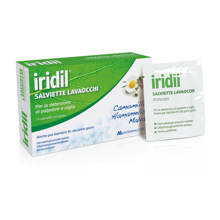 Iridil&reg; Salviette Lavaocchi MONTEFARMACOi 14 Pezzi