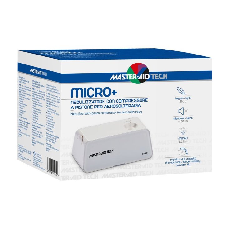 MICRO+ Nebulizzatore Con Compressore A Pistone Per Aerosolterapia Master Aid&reg; Tech