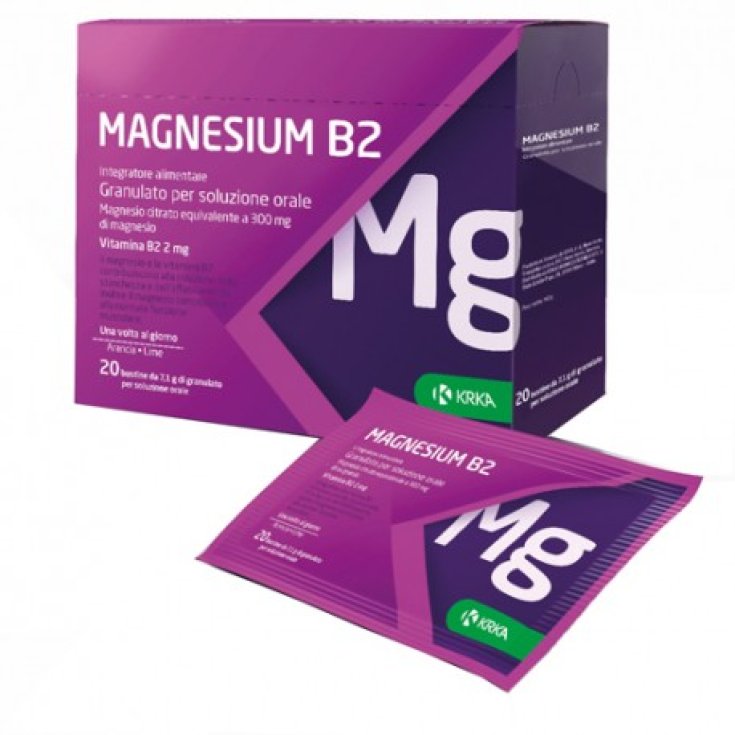 Magnesium B2 300/2mg Krka 20 Bustine Magnesium B2 300/2mg Krka 20 Bustine