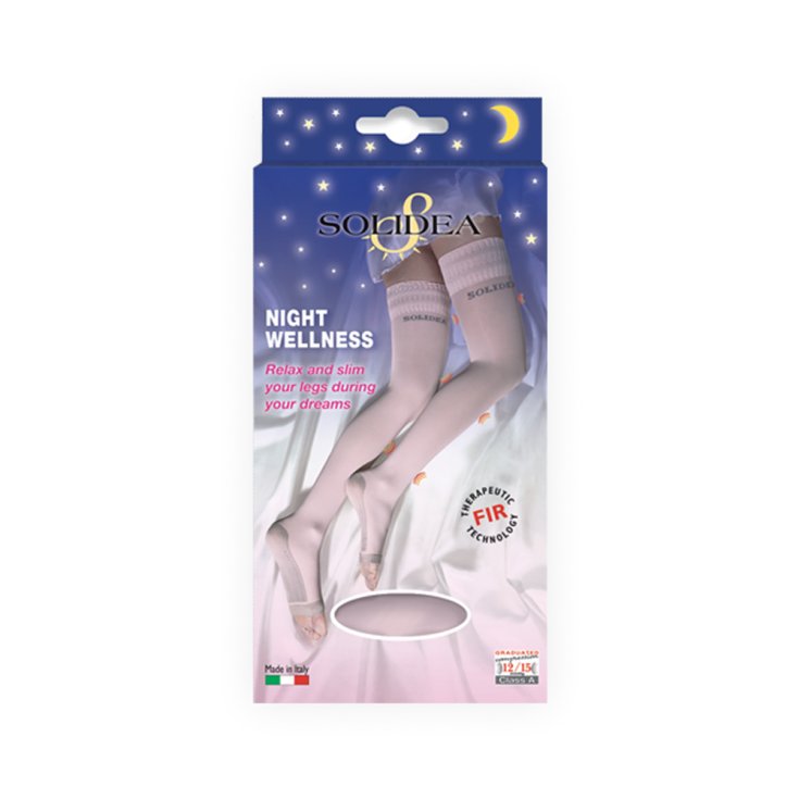 Night Wellness Calze Autoreggenti 70 Den Solidea&reg; Colore Nero Taglia 1-S 1 Paio