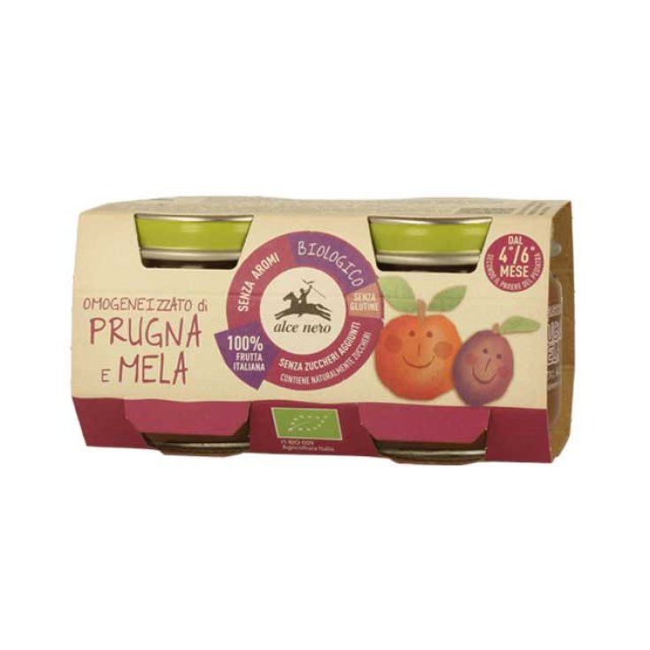 Omogeneizzato Di Prugna E Mela Biologico Alce Nero 2x80g