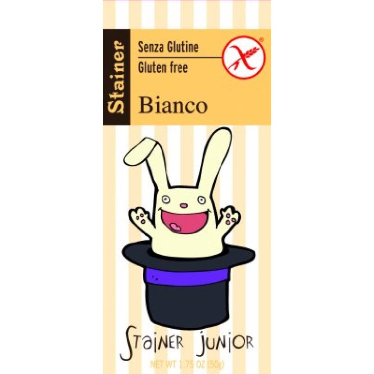 Stainer Tavoletta Junior Di Cioccolato Bianco Biologica Senza Glutine 50g