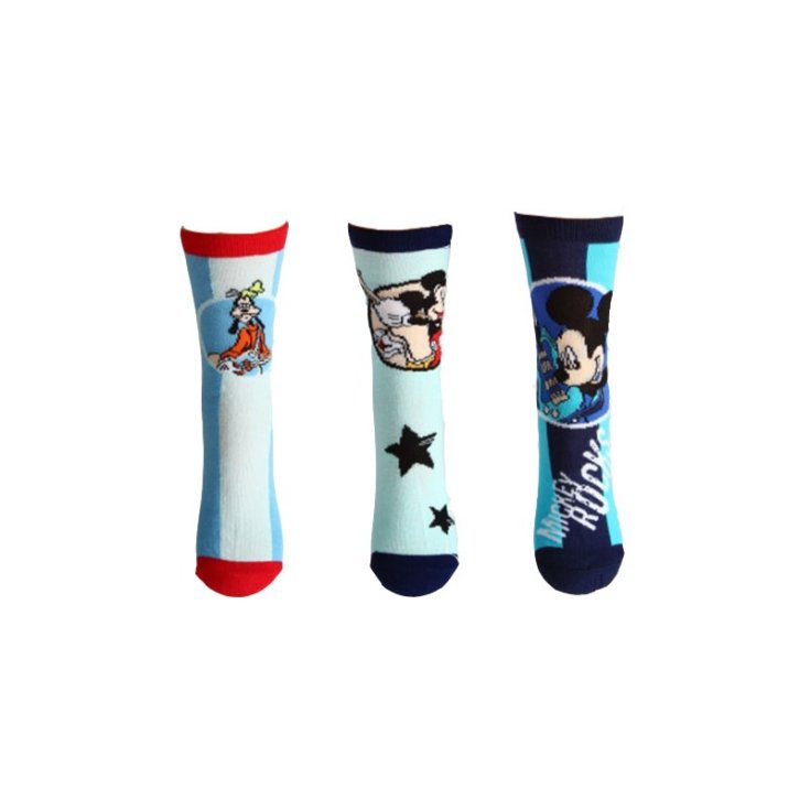 Confezione 3pz calza corta calzino bimbo bambino Disney Mickey 27-30