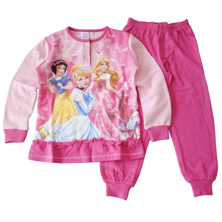 Pigiama maglia maglietta pantalone bimba bambina Disney Principesse 7A