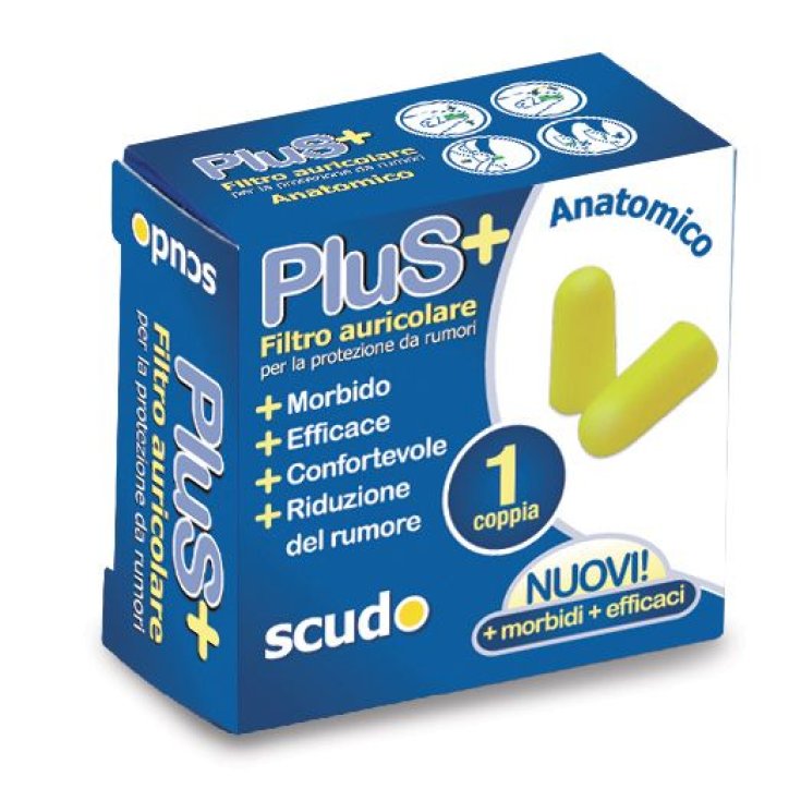 Plus+ Tappi Auricolari Anatomici Scudo 1 Coppia