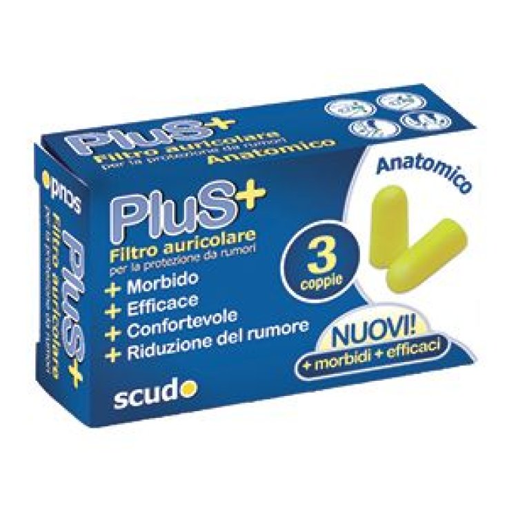 Plus+ Tappi Auricolari Anatomici Scudo 3 Coppie