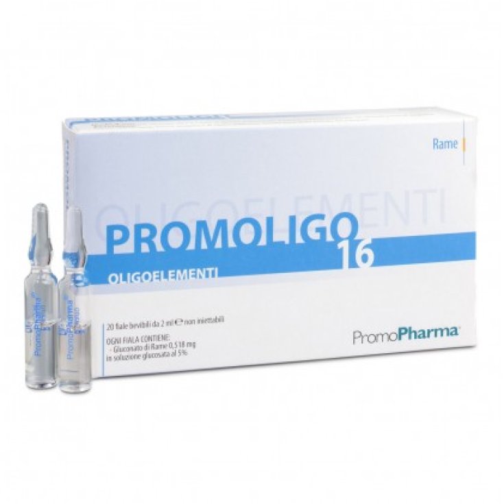 Promoligo 16 Rame PromoPharma&reg; 20 Fiale Da 2ml