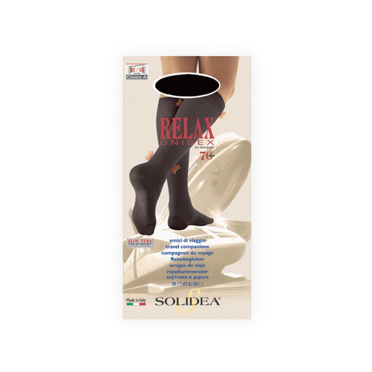 Relax Unisex Gambaletto 70 Den Solidea&reg; Colore Antracite Taglia 2-M 1 Paio