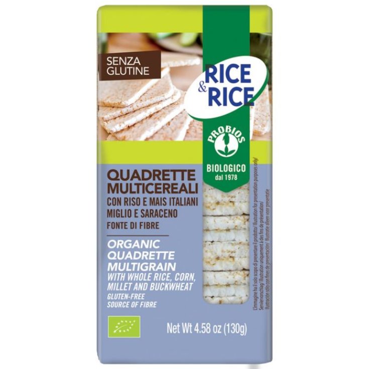 Rice&Rice Quadrette Multicereali Miglio E Saraceno Probios 130g