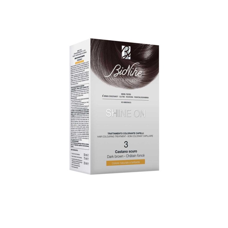 Shine On Trattamento Colorante Capelli Castano Scuro 3 BioNike