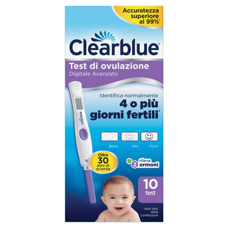 Test Di Ovulazione Digitale Avanzato Clearblue&reg; 10 Test