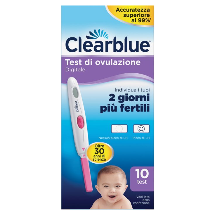 Test Di Ovulazione Digitale Clearblue&reg; 10 Test