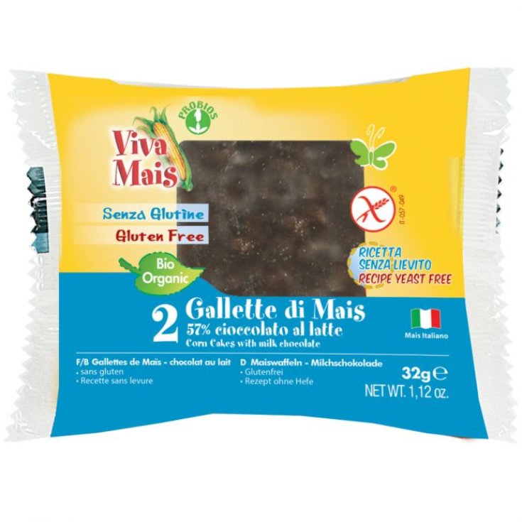 Viva Mais Galletta Di Mais Ricoperte Di Cioccolato Al Latte Probios 32g