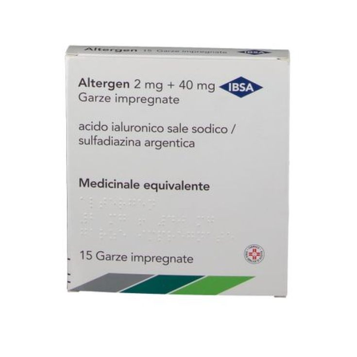 Altergen 2mg + 40mg IBSA 15 Garze Impregnate