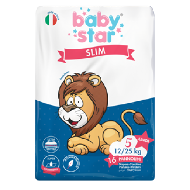 BabyStar Slim Taglia 5 (12/25Kg) 16 Pannolini