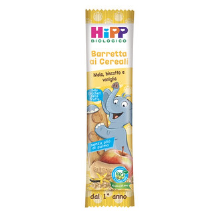 Barretta Ai Cereali HiPP Biologico Mela Biscotto Vaniglia 20g