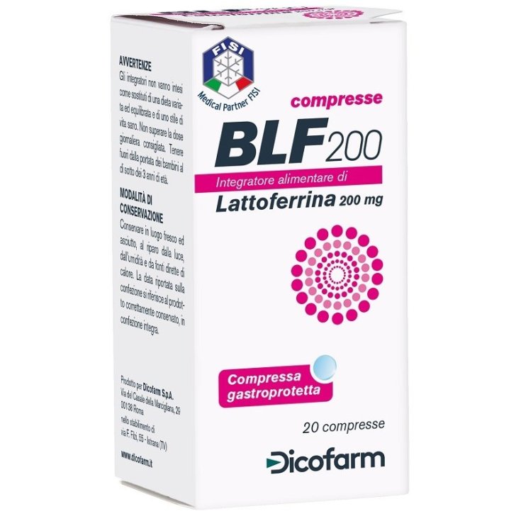 BLF 200 Dicofarm Lattoferrina 20 Compresse BLF 200 Dicofarm Lattoferrina 20 Compresse