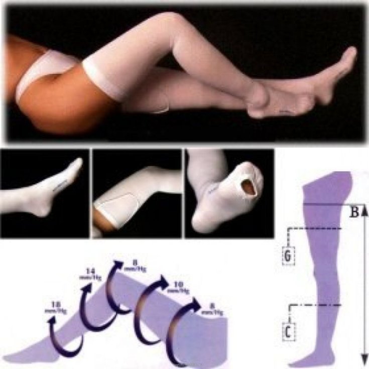 Calze Antitrombo Mod. Coscia FarmaCare Taglia M Corto