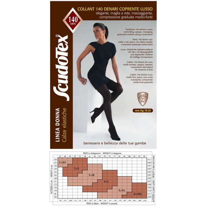 Collant 140 Coprente Lusso ScudoTex Nero Taglia 4