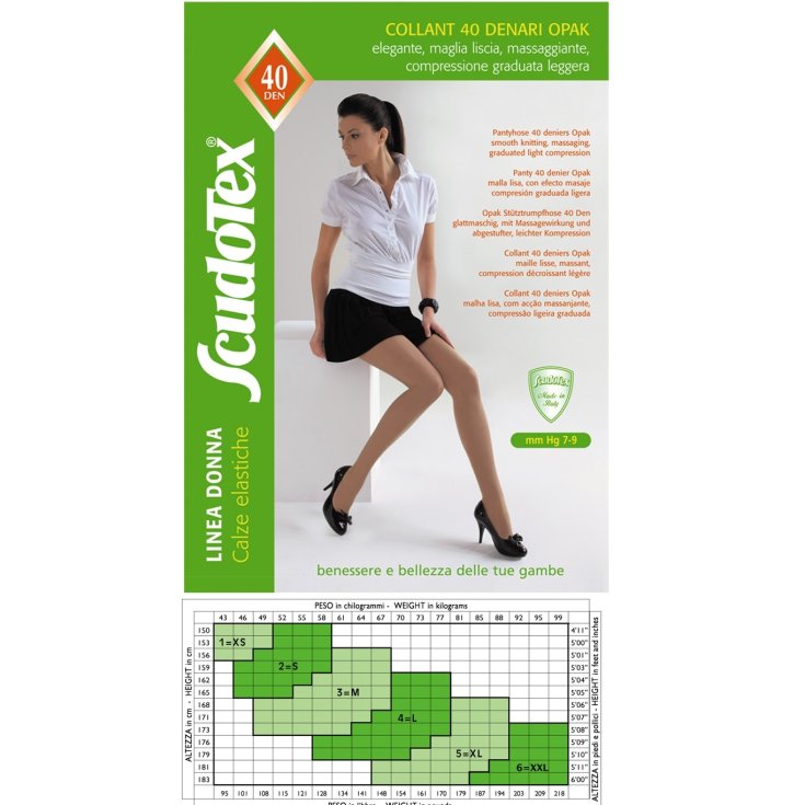 Collant 40 Opak ScudoTex Visone Taglia 4