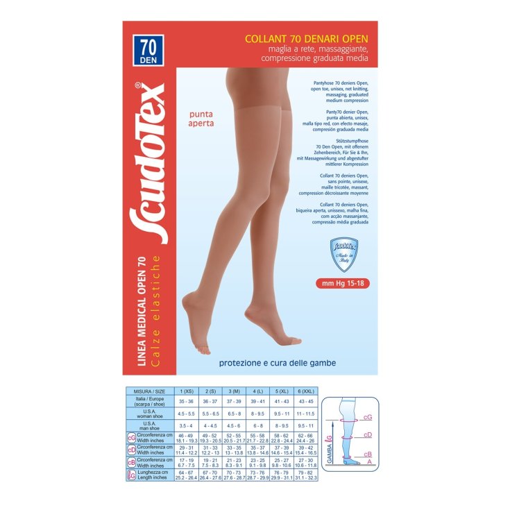 Collant 70 Open ScudoTex Daino Taglia 3