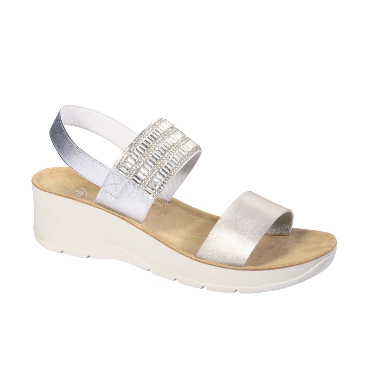 Cristina Scholl&reg; Sandalo Donna Memory Cushion&reg; Argento Misura 36